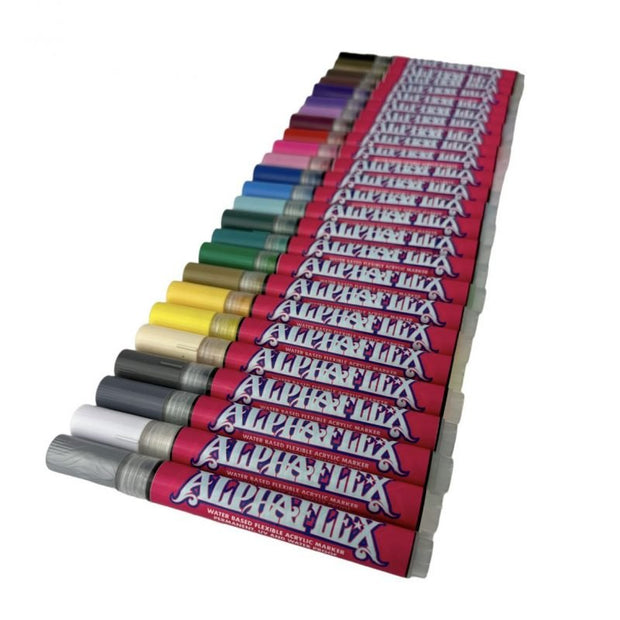 AlphaFlex Paint Markers – Set of 25 Colours - 4MM
