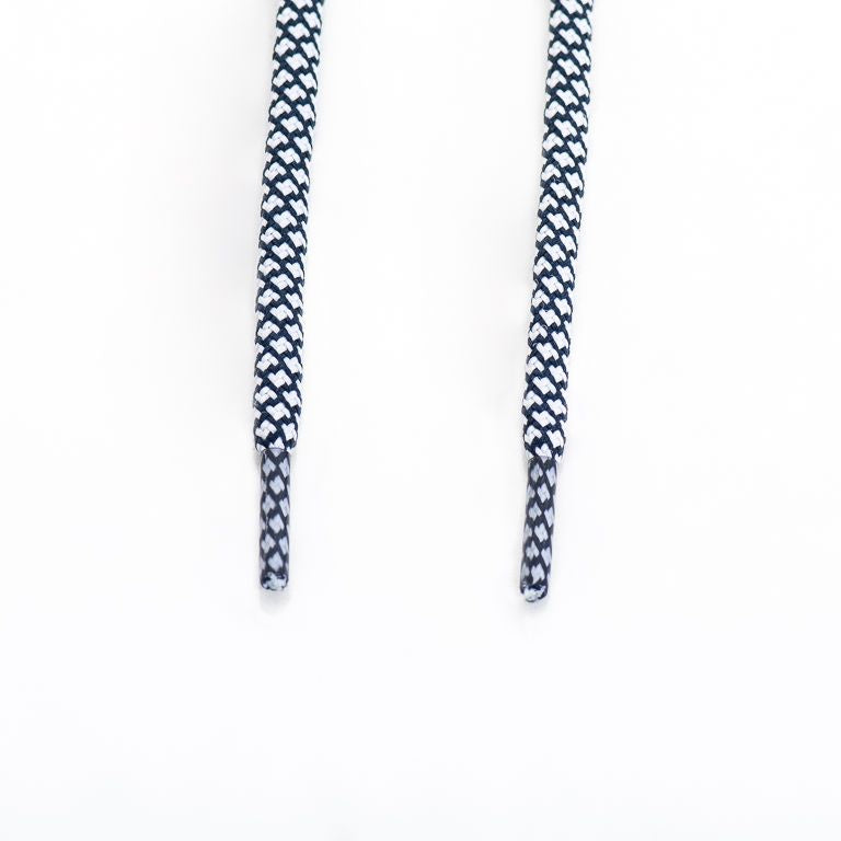 SneakerScience Rope Laces - (White/Navy Blue)