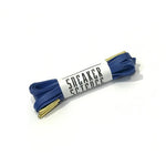 SneakerScience Leather Laces with Gold Tips - (Blue)