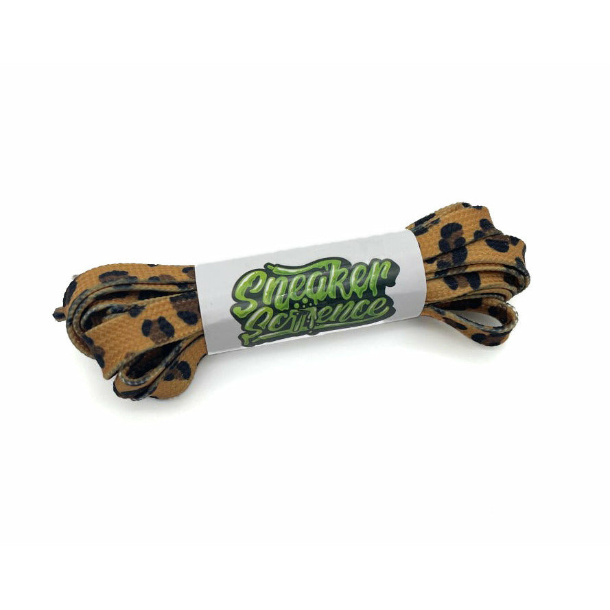 SneakerScience Animal Print Flat Laces - Leopard