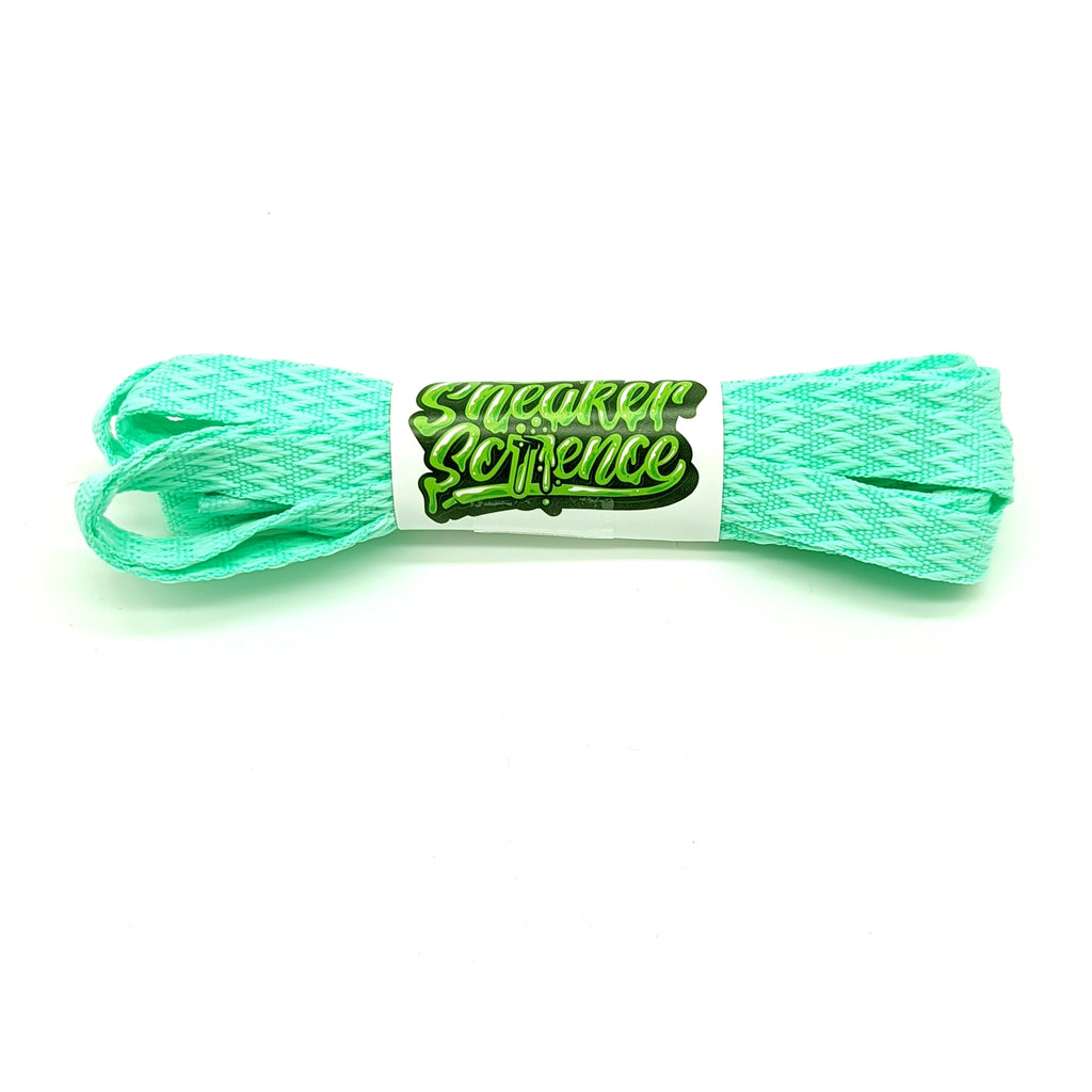 SneakerScience 15mm Wide Drag / Curb Style Shoelaces - (Mint) – Sneaker ...