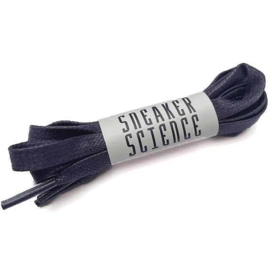 SneakerScience Waxed Flat Laces - (Navy Blue)
