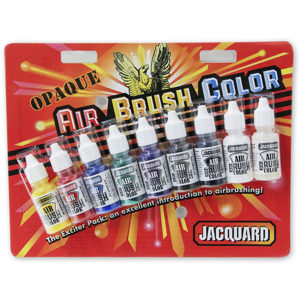 Jacquard Airbrush Colors Paint Opaque Exciter Pack - Starter Set