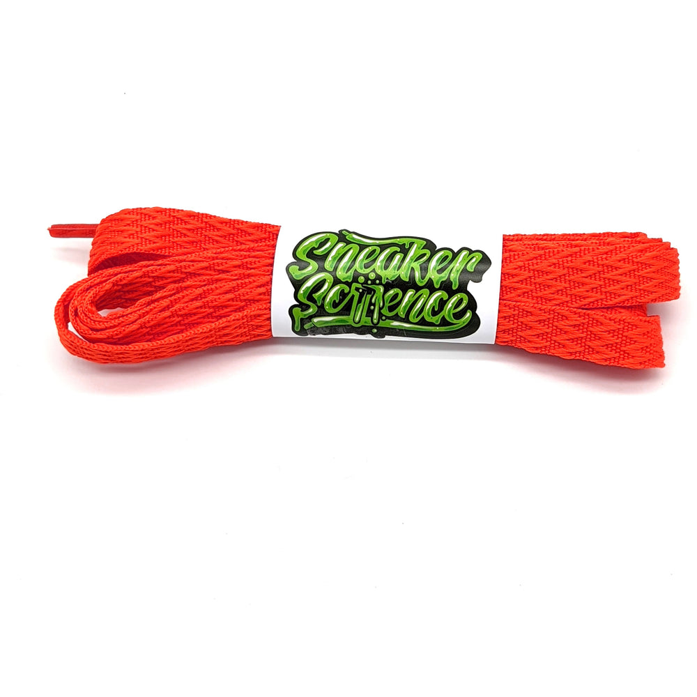 SneakerScience 15mm Wide Drag / Curb Style Shoelaces - (Orange)