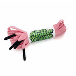 SneakerScience Premium Coloured Tip Laces - (Pink/Black)