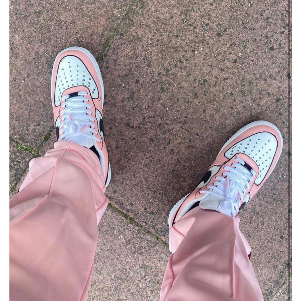 SneakerScience Premium Coloured Tip Laces - (White/Baby Pink)