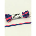 SneakerScience Splice Two Tone Flat Shoelaces - (Royal Blue/Hot Pink)