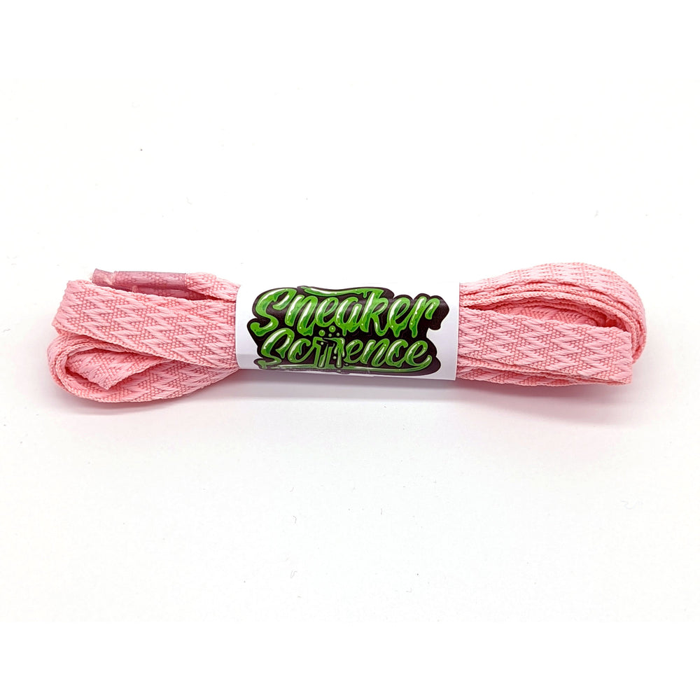 SneakerScience 15mm Wide Drag / Curb Style Shoelaces - (Salmon Pink)