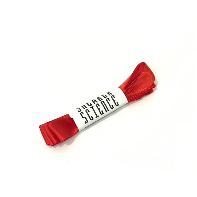 SneakerScience Satin Flat Laces - (Red)