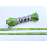 SneakerScience Tie Dye Flat Laces - (Sour Apple)