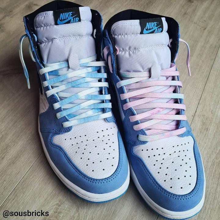 SneakerScience Tie Dye Flat Laces - (Sky Blue)