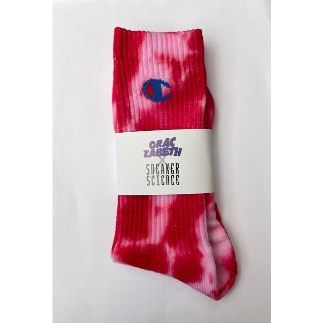 Grac Zabeth Tie Dye Socks - CHAMPION (Fire Engine Red)