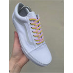 SneakerScience Splice Two Tone Flat Shoelaces - (Yellow/Lilac)