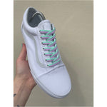 SneakerScience Splice Two Tone Flat Shoelaces - (Mint/Lilac)