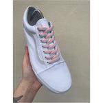 SneakerScience Splice Two Tone Flat Shoelaces - (Pale Blue/Pink)
