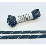 SneakerScience NB Replacement Dotted Shoelaces - (Dark Grey/White)