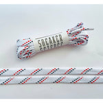 SneakerScience NB Replacement Dotted Shoelaces - (White/Red/Black)