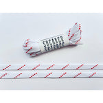 SneakerScience NB Replacement Dotted Shoelaces - (White/Red)