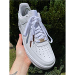 SneakerScience Premium Coloured Tip Laces - (White/Rose Gold)