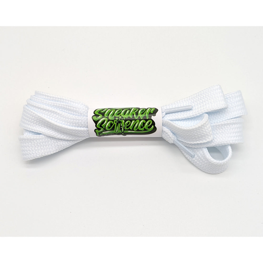 SneakerScience 18mm Wide Shoelaces - (White)