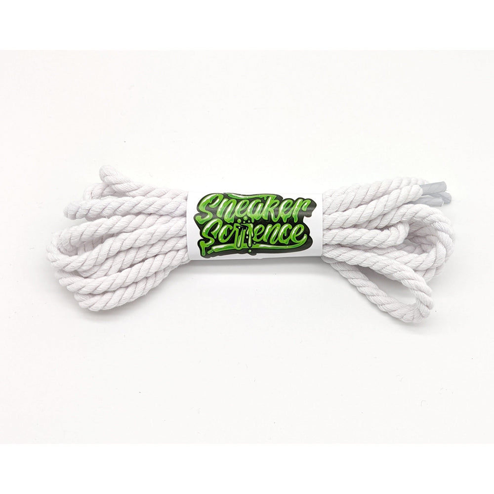 SneakerScience SB Dunk Twisted Rope Replacement Laces - (White)