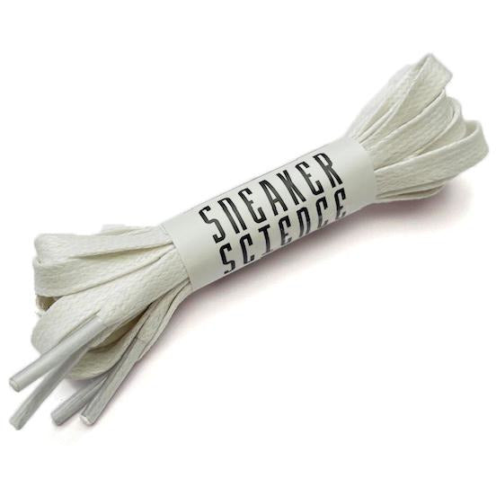 SneakerScience Waxed Flat Laces - (White)