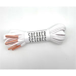 SneakerScience Premium Coloured Tip Laces - (White/Rose Gold)