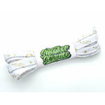 SneakerScience Splattered Flat Laces - (White/Gold)