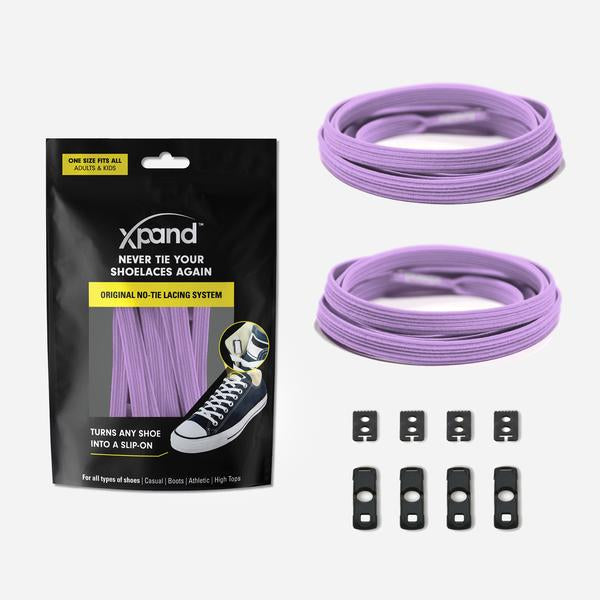 Xpand Laces Original Flat No Tie Lacing System - Pastel Purple