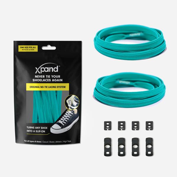 Xpand Laces Original Flat No Tie Lacing System - Teal