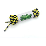 SneakerScience Checkered Flat Laces - (Yellow/Black)